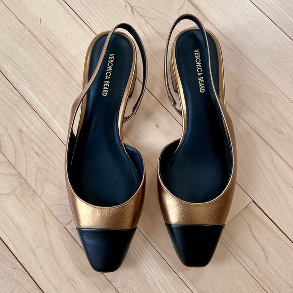 Veronica Beard metallic sling back shoe - Picture 2 of 5